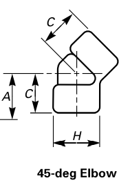 Threaded 45 Degree Elbow