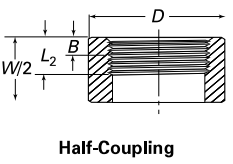 Threaded Half Coupling