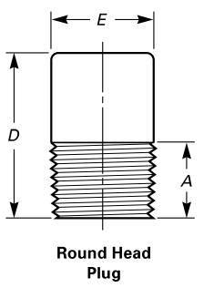 Threaded Round Head Plug