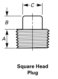 Threaded Square Head Plug